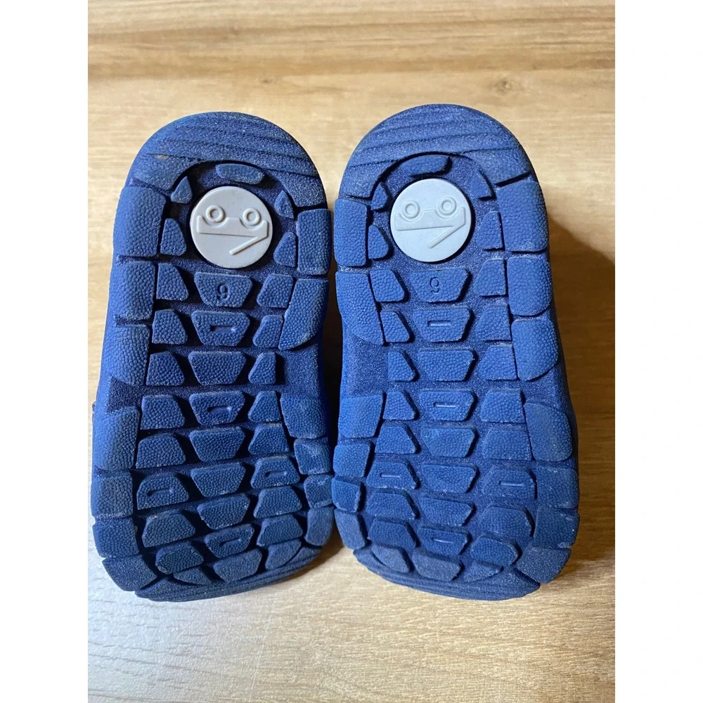 See Kai Run Gilman Blue Neon Yellow Lightning Bolt Insulated Boots Kids Size 6
